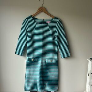 Lilly Pulitzer Striped Green and Black Dress